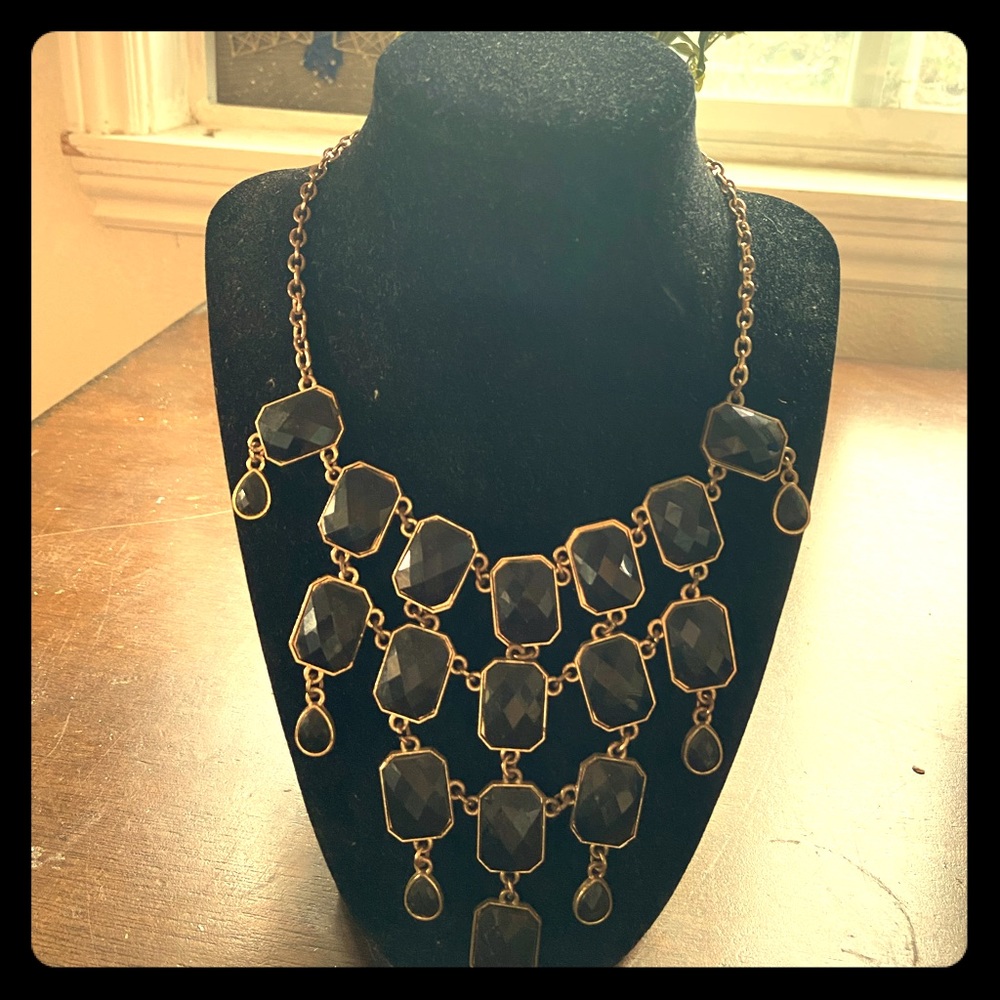 Black Statement Necklace Necklace - image 1